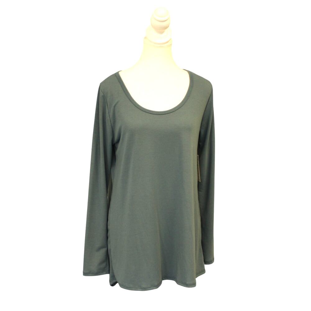 LulaRoe Lynnae Women's Long Tunic Top Size Med NWT Dusty Blue Long Sleeve